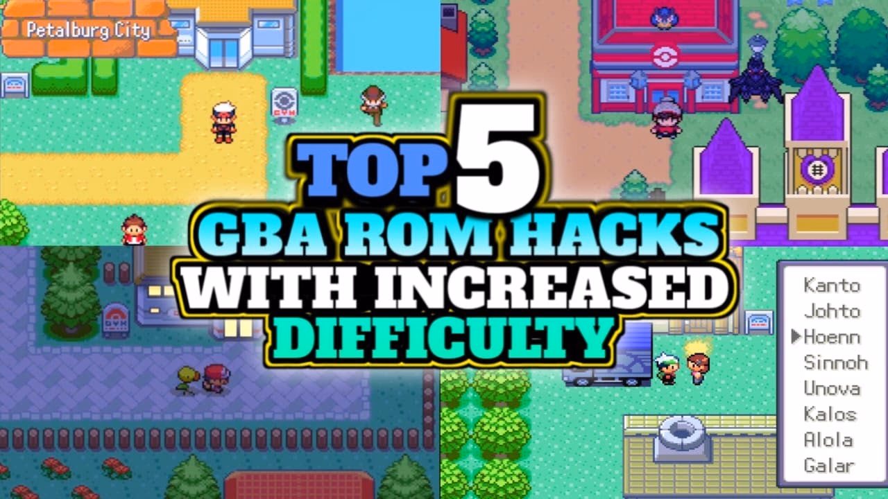 Top 5 GBA ROM HACKS with Increased Difficulty! (2024)